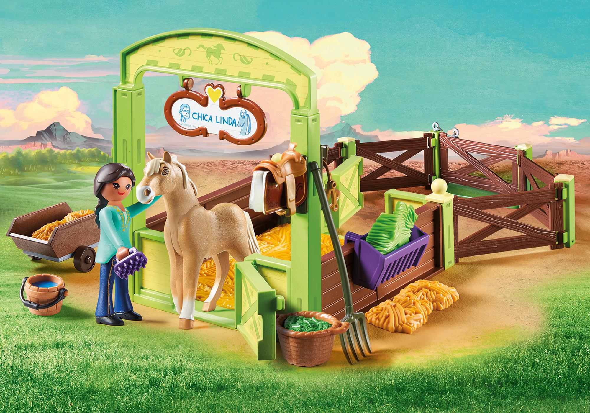 playmobil lucky and spirit with horse stall